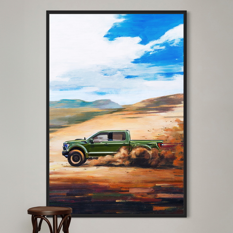 Ford Bronco Raptor — Original Acrylic and Oil Painting