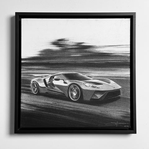 Custom charcoal painting of McLaren 600LT